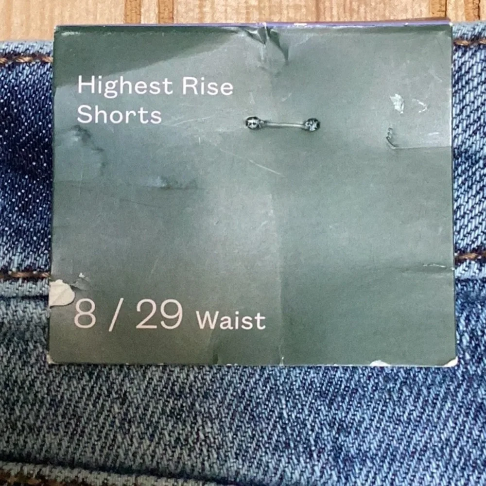 Wild Fable Blue Jean‎ Denim Highest Rise  Mom Shorts 29” Waist Size 8 NWT